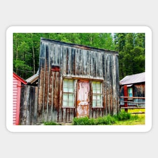 Colorado Ghost Town Cabin with the Pink Door Sticker